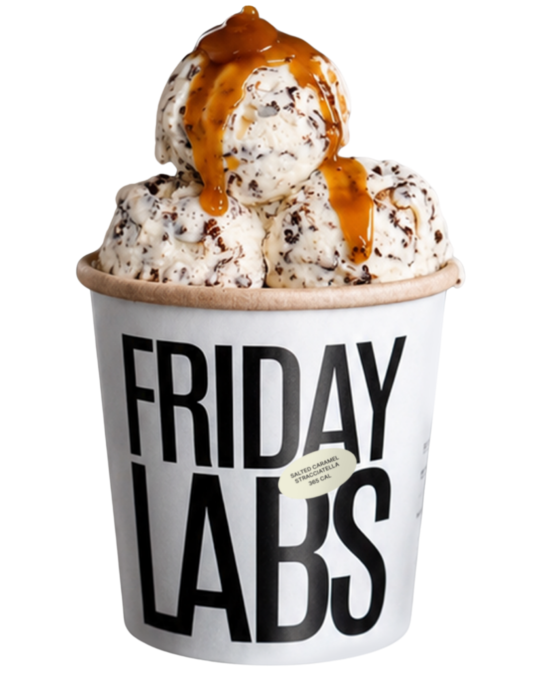 Salted Caramel Stracciatella PINT 473ml FRIDAY LABS